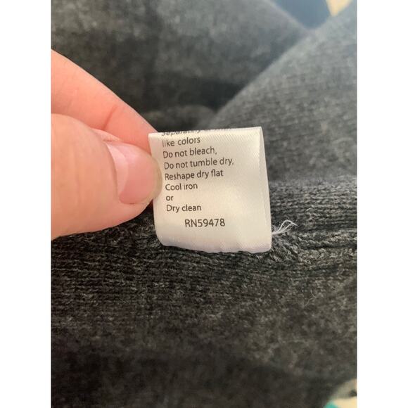 Benedetta B. Cashmere wool open front gray vest womens size medium - Picture 5 of 7